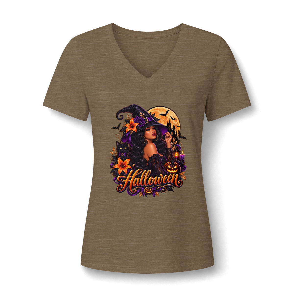 Women's Relaxed Heather CVC V-Neck Tee