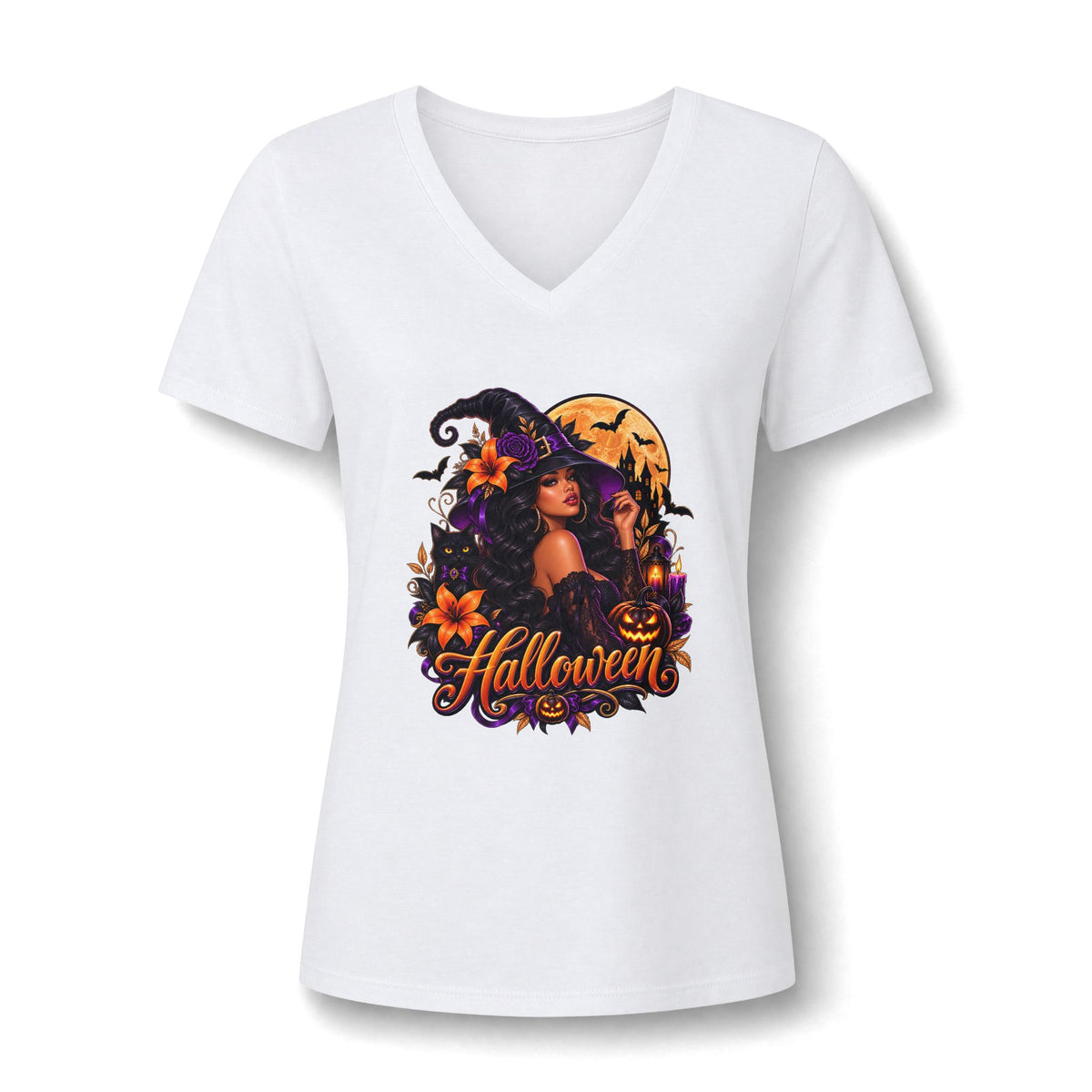 Women's Relaxed Heather CVC V-Neck Tee