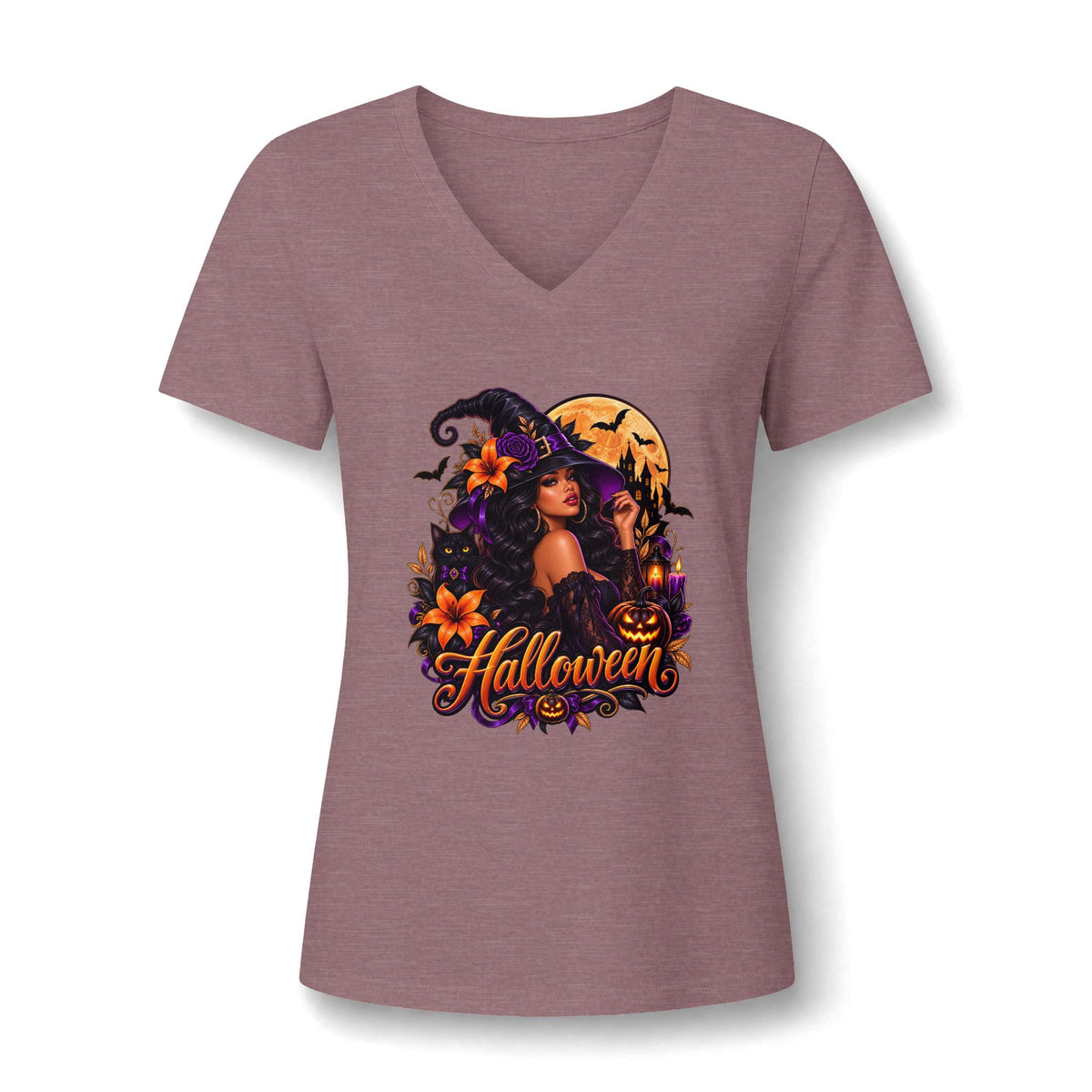 Women's Relaxed Heather CVC V-Neck Tee