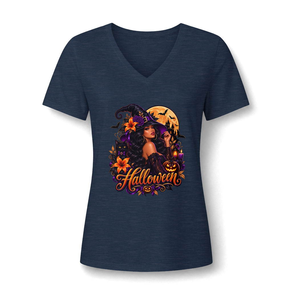 Women's Relaxed Heather CVC V-Neck Tee