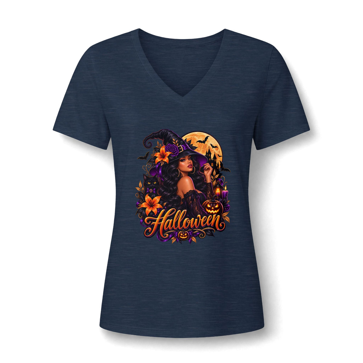 Women's Relaxed Heather CVC V-Neck Tee