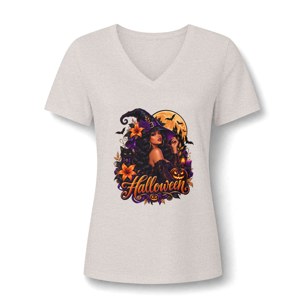 Women's Relaxed Heather CVC V-Neck Tee