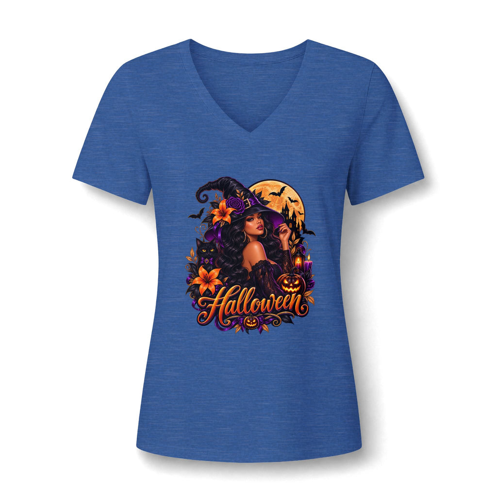 Women's Relaxed Heather CVC V-Neck Tee
